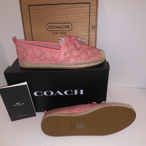 NWT - COACH DUSTY ROSE PERFORATED Espadrilles - 8B - Picture 8 of 11